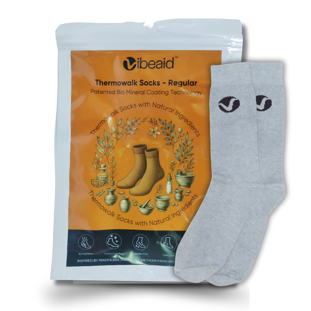 CuEase Copper Coated Natural Pain Relief Socks - No Show |Angle |Regular