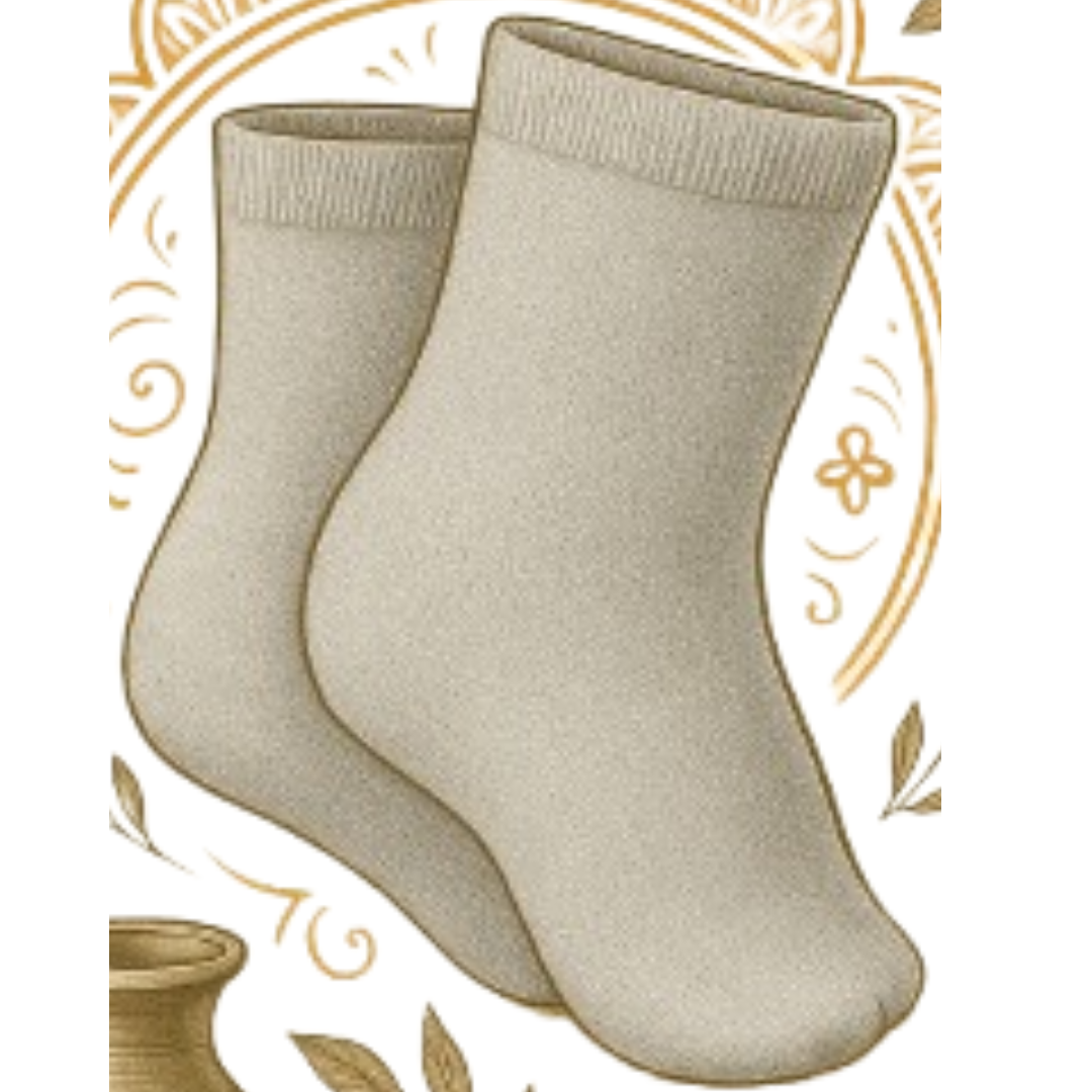 CuEase Copper Coated Natural Pain Relief Socks - No Show |Angle |Regular