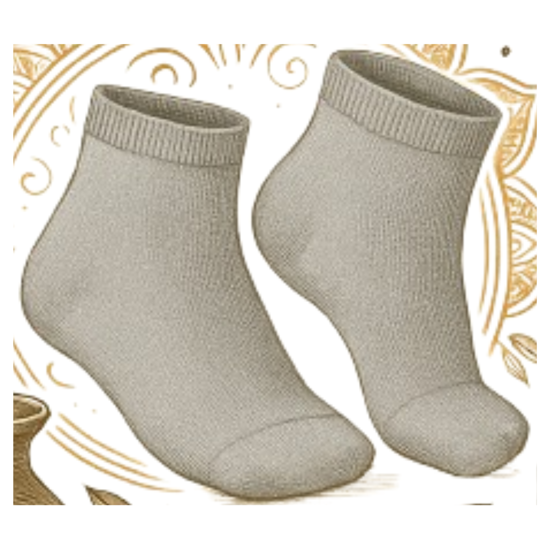 CuEase Copper Coated Natural Pain Relief Socks - No Show |Angle |Regular