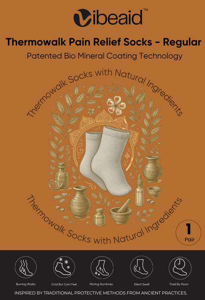 CuEase Copper Coated Natural Pain Relief Socks - No Show |Angle |Regular