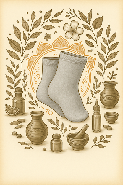 CuEase Copper Coated Natural Pain Relief Socks - No Show |Angle |Regular